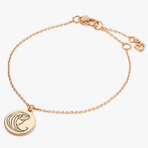 Kate Spade ✦ In The Stars Virgo Bracelet ✦ Gold Dangle Zodiac Charm Astrology - Picture 2 of 10